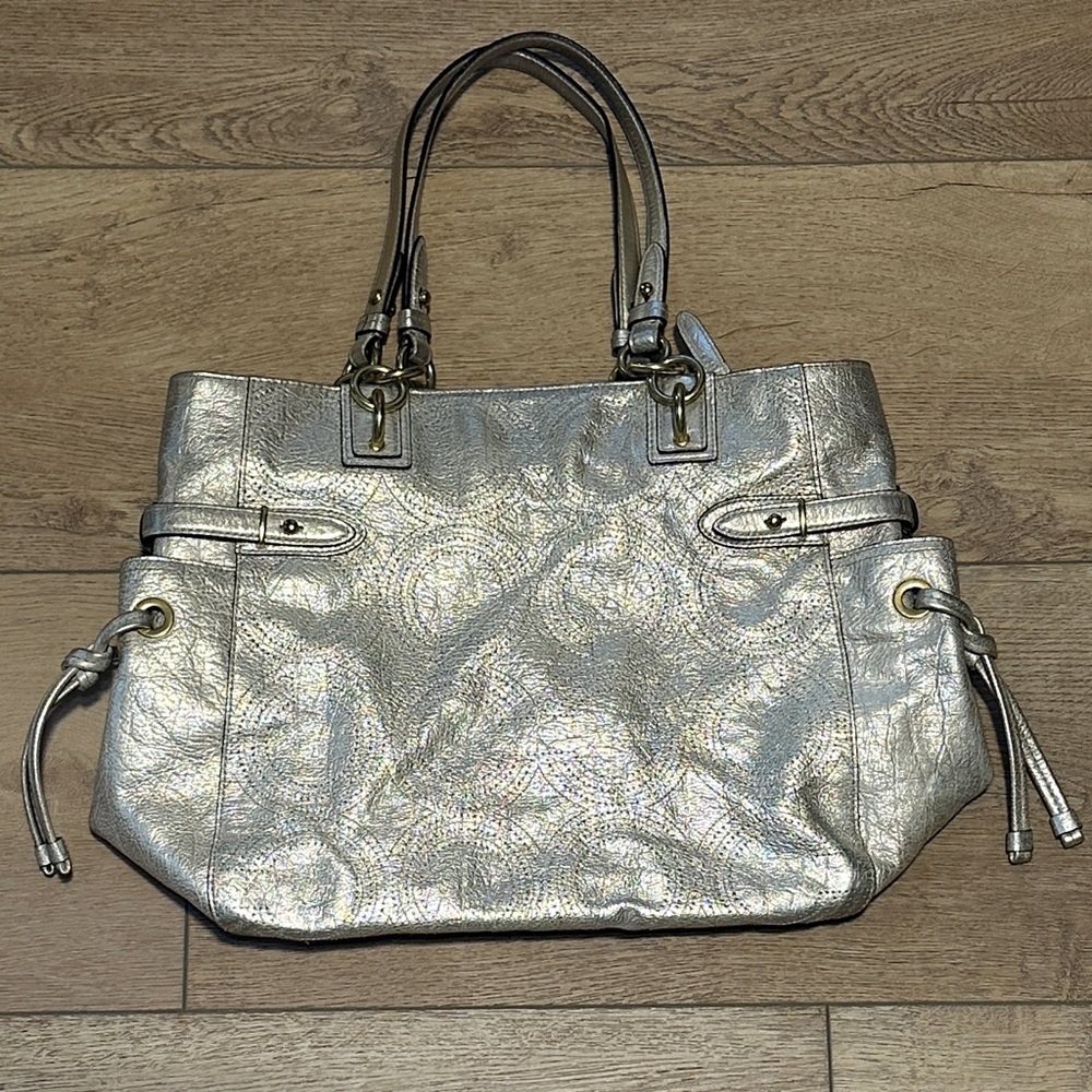 Coach Metallic Colette Leather Perforated